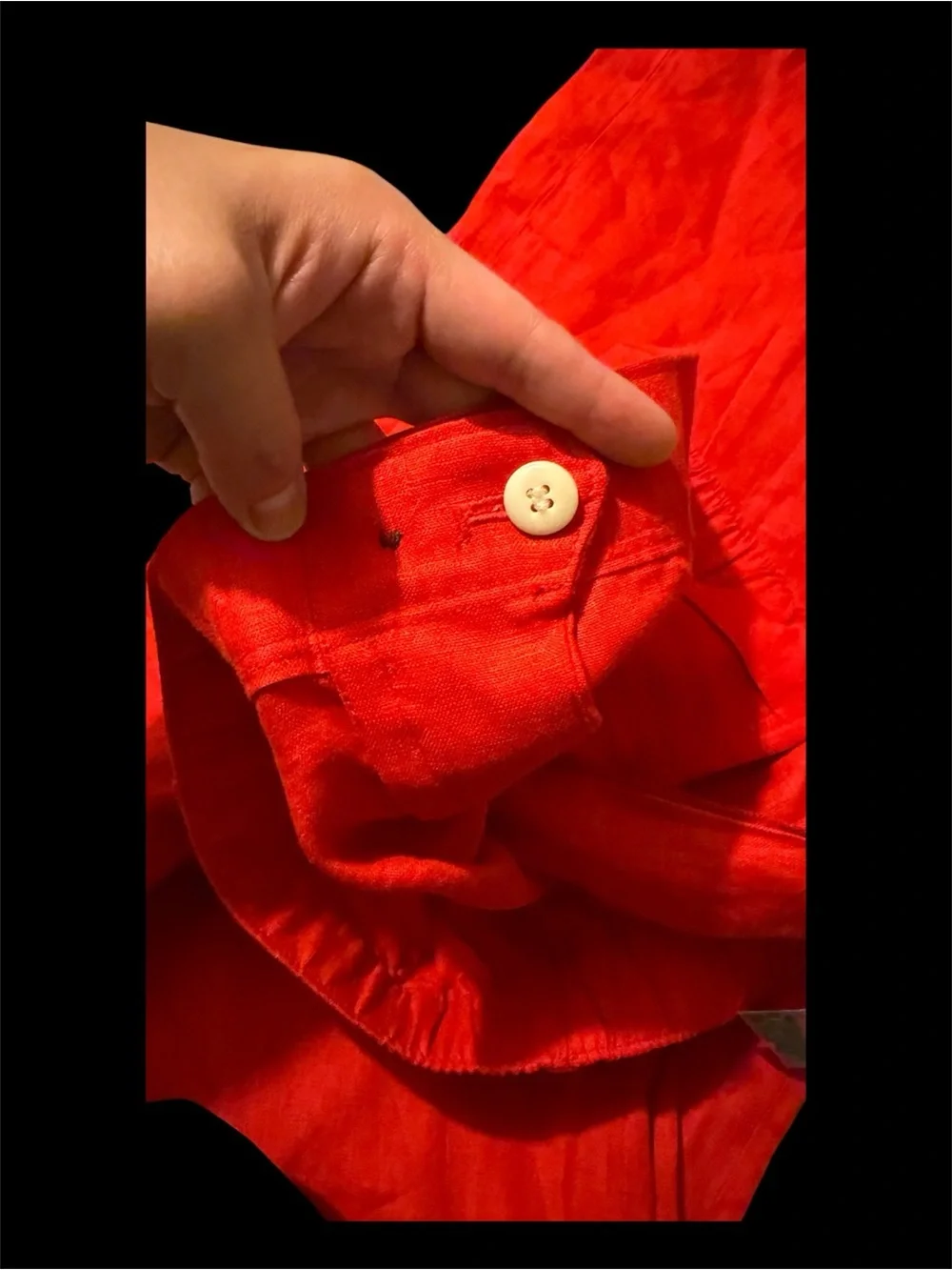 J. Crew Red Linen Trousers